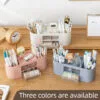 Plastic storage box 6-Compartment Plastic storage box 6-Compartment large capacity pen holder desktop storage simple office supplies