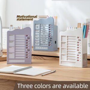 Reusable Planner Board -2 functions Portable Memo Checklist Pencil Storage Box for Kids Detachable Daily Task Schedule Reminder