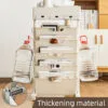 5 layer-Multi-Tier Movable Bookshelf Storage  With Wheel Book Organizing Rack Cart With Drawer Vertical Magazine Storage Cabinet
