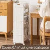 Multi-Tier Movable Bookshelf Storage-2 layer  With Wheel Book Organizing Rack Cart With Drawer Vertical Magazine Storage Cabinet