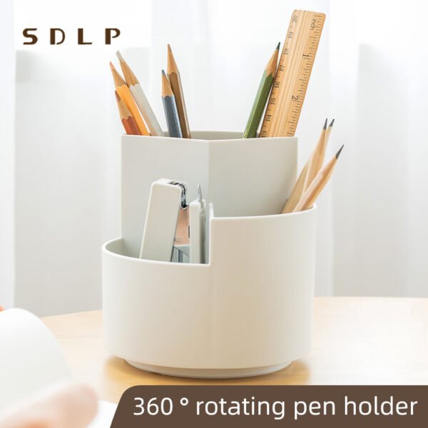 Storage Box 3-Compartment Pen Holder for desk  simple office  supplies