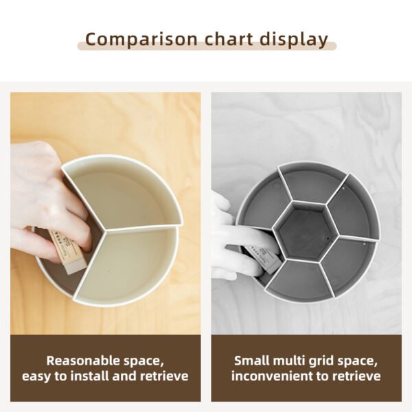 Storage Box 3-Compartment Pen Holder for desk  simple office  supplies