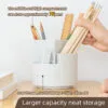 Storage Box 3-Compartment Pen Holder for desk  simple office  supplies