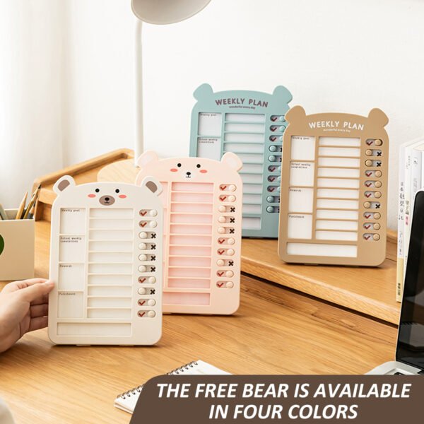 Planner Board-7 day Planner Board-7 day Chore Chart, Family Daily Schedule, Weekly Chore List, Self-discipline Punch Card, Cultivate Good Habits Planning Board