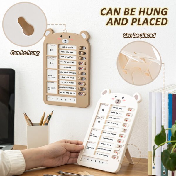 Planner Board-7 day Planner Board-7 day Chore Chart, Family Daily Schedule, Weekly Chore List, Self-discipline Punch Card, Cultivate Good Habits Planning Board