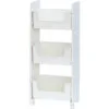 Multi-Tier Movable Bookshelf Storage-2 layer  With Wheel Book Organizing Rack Cart With Drawer Vertical Magazine Storage Cabinet