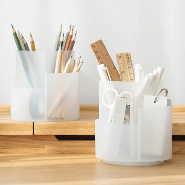 5-Color Rotating Storage Box HighCapacity 360° Rotating Pen Holder Originality  Table-Top Stationery Storage