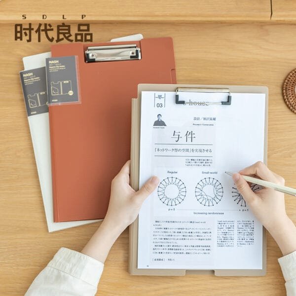 A4  File Folder Clipboards Double Clip Waterproof Material, Portable File Storage For Nurses Office School Home Meeting