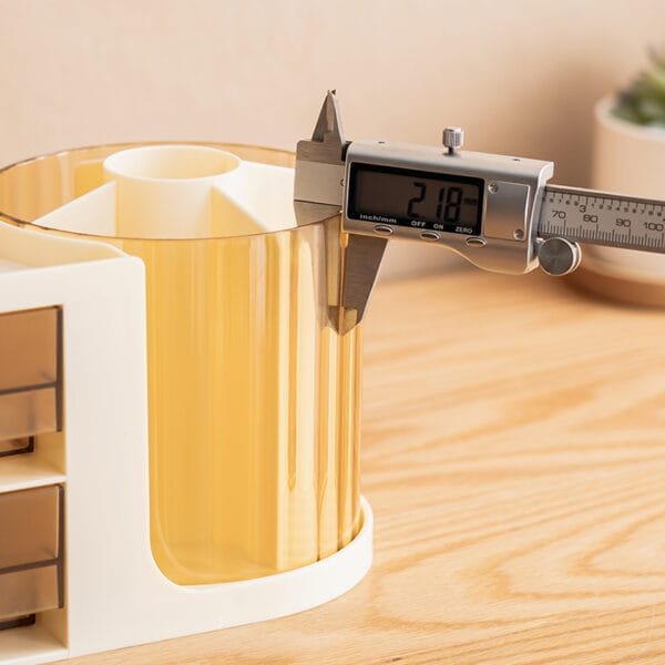 Pen Holder-3-Compartment Pen Holder-3-Compartment Light luxury large capacity cosmetics storage Desktop lipstick box storage box Dresser cosmetics drawer storage box