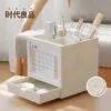2025  Desk Calendar Pen Holder  4 cell storage can rotate the multi-functional page calendar, you can remember things to do planning