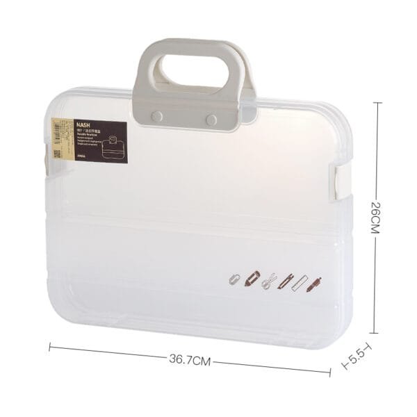 4-Color File Boxes With Lids Newly upgraded hand plastic file bag accordion folder A4 calligraphy materials test paper storage