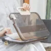 4-Color File Boxes With Lids Newly upgraded hand plastic file bag accordion folder A4 calligraphy materials test paper storage