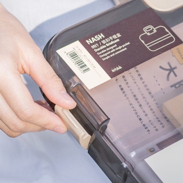 4-Color File Boxes With Lids Newly upgraded hand plastic file bag accordion folder A4 calligraphy materials test paper storage