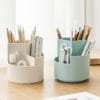 5-Color Rotating Storage Box HighCapacity 360° Rotating Pen Holder Originality  Table-Top Stationery Storage