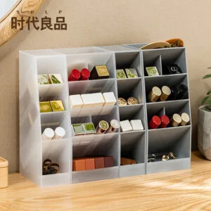 5-Compartment multifunctional pen holder 5-Compartment multifunctional pen holder Simple large capacity storage box, pen holder storage, lipstick makeup brush storage