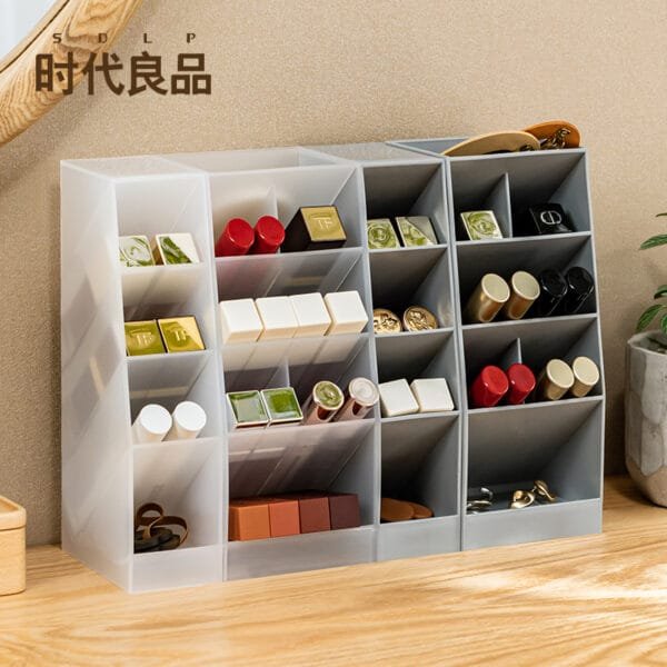 5-Compartment multifunctional pen holder Simple large capacity storage box, pen holder storage, lipstick makeup brush storage