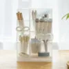 Transparent pen holder-5 compartment  the source of the production of plastic simple modern air pen holder storage box