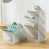 Transparent pen holder-5 compartment  the source of the production of plastic simple modern air pen holder storage box