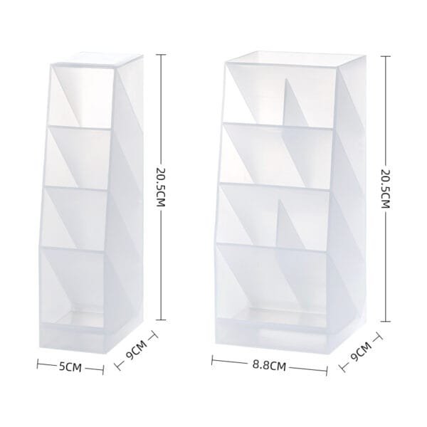 Transparent pen holder-5 compartment Transparent pen holder-5 compartment the source of the production of plastic simple modern air pen holder storage box