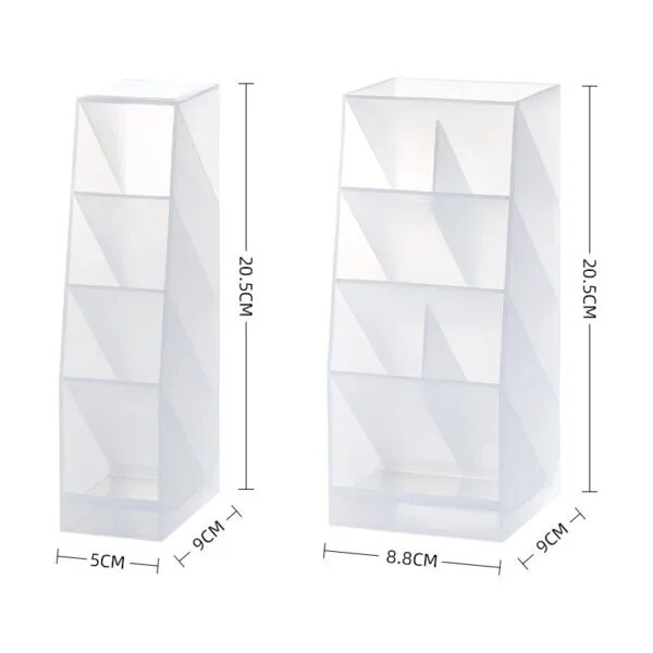 Transparent pen holder-5 compartment  the source of the production of plastic simple modern air pen holder storage box