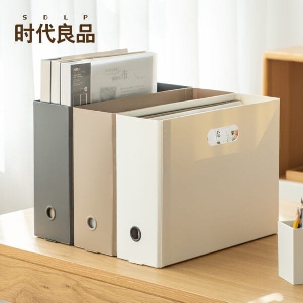 Office File A4 Student Information Storage Box Document Collection Book Plastic File Dtorage Box Desktop Storage