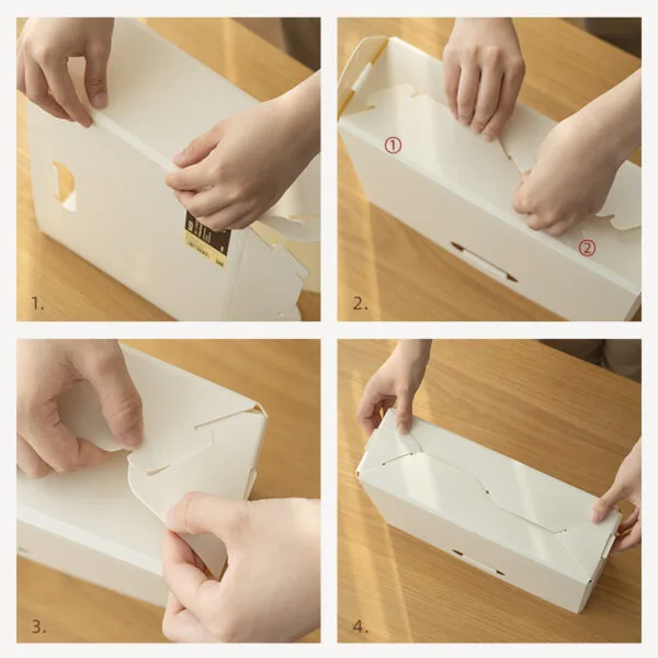 Office File A4 Student Information Storage Box Document Collection Book Plastic File Dtorage Box Desktop Storage