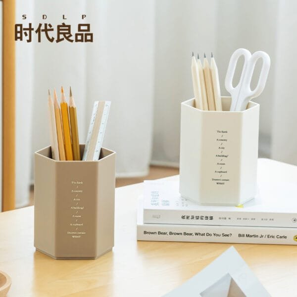 Hot Seller Pen Holder In 2024 Square Plastic High-Capacity Student Stationery Storage Box Creative