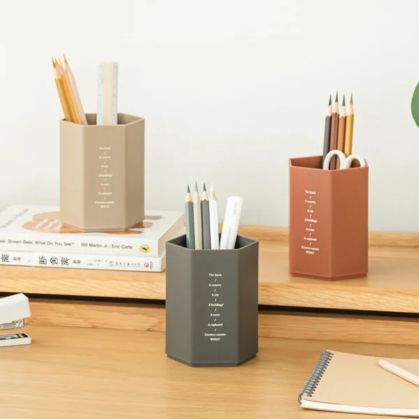 Hot Seller Pen Holder In 2024 Square Plastic High-Capacity Student Stationery Storage Box Creative