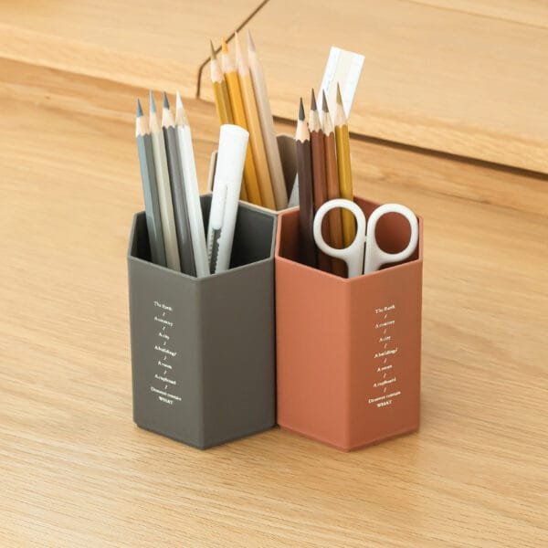 7-Color Stationery Storage Box 7-Color Stationery Storage Box Creative Single Grid Hexagonal Pen Holder High-Capacity Office Desktop Use Products