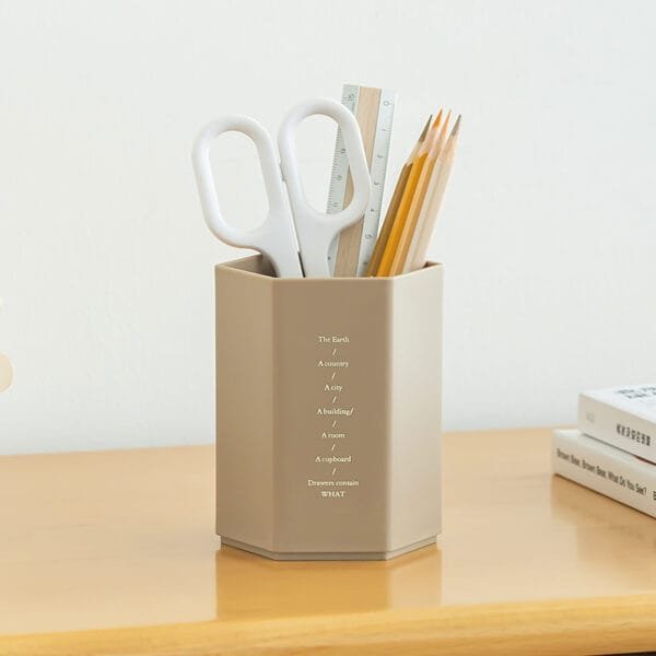 Hot Seller Pen Holder In 2024 Square Plastic High-Capacity Student Stationery Storage Box Creative