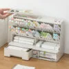 Pencil Pen Holder With 12 Color  Multifunctional High-Capacity Drawer Desktop  Storage Box