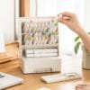 Pencil Pen Holder With 12 Color Pencil Pen Holder With 12 Color Multifunctional High-Capacity Drawer Desktop Storage Box