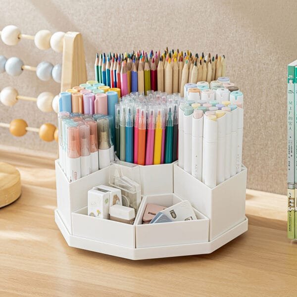 Rotary detachable pen holder  New for winter 2024  Simple style desk organizer