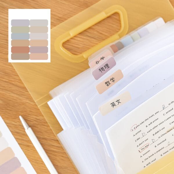 Office File 13 Grids-Storage  Hand-Held Test Paper Storage Bag High-Capacity  Organ Dolder Examination Paper Storage Bag
