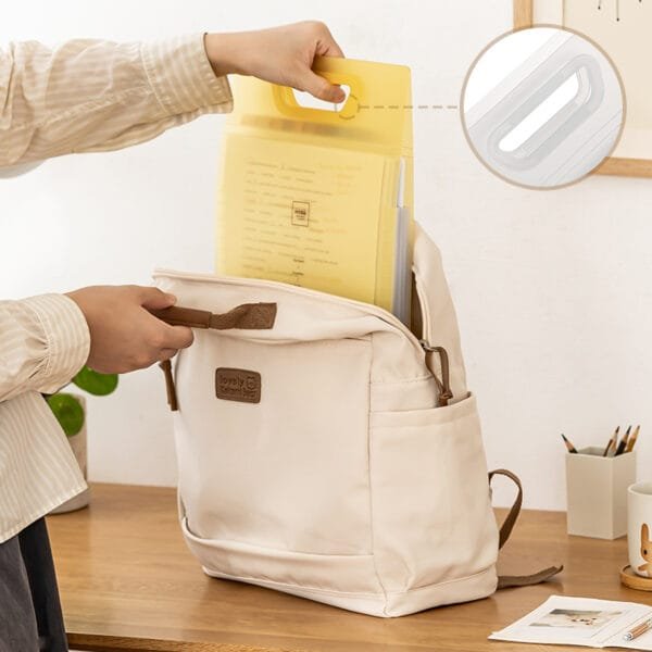 4-Color File Box Large Capacity Organ Bag Handmentioned Folder A4 Paper Storage Bag Portable File Package