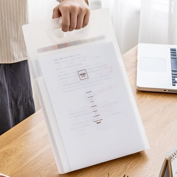 Office File 13 Grids-Storage  Hand-Held Test Paper Storage Bag High-Capacity  Organ Dolder Examination Paper Storage Bag