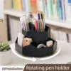 360° Rotating Pen Holder For Desk  Office Student Desktop Stationery PP Material  Plastic Storage Box