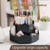 Black 360° Rotating Pen Holder Black 360° Rotating Pen Holder Polychrome PP Material Plastic Light Luxury Large Storage Box