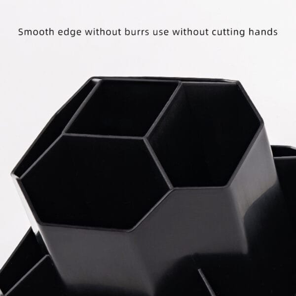 Black 360° Rotating Pen Holder Black 360° Rotating Pen Holder Polychrome PP Material Plastic Light Luxury Large Storage Box