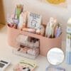 Pen Holder With 4 Color Pen Holder With 4 Color Storage Box Office Stationery Simple Supplies Plastic GoodLooking Pen Holder