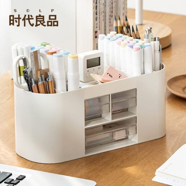 4 Color Plastic Storage Box Brief GoodLooking Plastic Pen Holder Bucket  Multifunctional