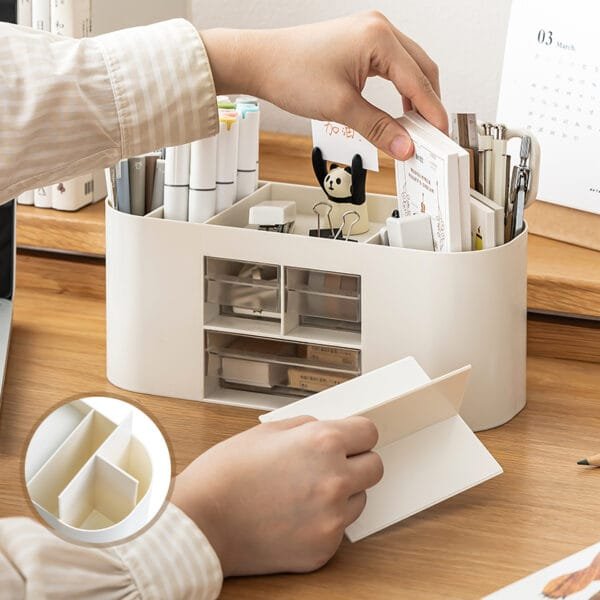 3 Drawer Of Office Stationery pen Holder  Simple Office Supplies Striking Brief Desktop  Storage