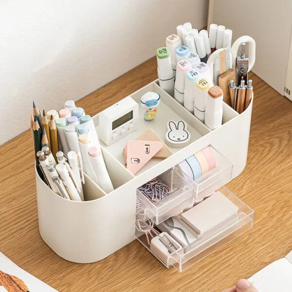 4 Color Plastic Storage Box Brief GoodLooking Plastic Pen Holder Bucket  Multifunctional