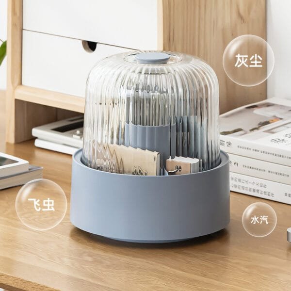 3-Color Stationery Storage Pen Holder 3-Color Stationery Storage Pen Holder Light Luxury 360 Degrees Rotation Plastic Storage Box Stationery Finishing Storage Artifact