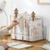4-Color Plastic Storage Box Student Desk Books Storage Artifact Retractable Book Shelf Desktop Storage Box Plastic Large Capacity Frame