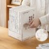 13 Grids-Storage Storage Box Student Table-Top Transparent Plastic  Retractable Book End Book Storage Artifact