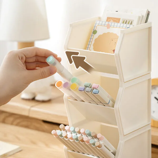 Storage Boxes Hot Sales in 2024 Slant-in Pen  Holder Student Desk Large Capacity Plastic  Stationery Storage