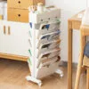360° Rotating desk storage rack 360° Rotating desk storage rack Multi-layer table trolley for storage, high appearance level can move bookshelves, storage items, magazines, etc
