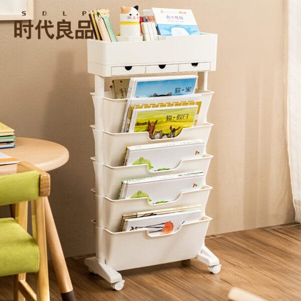 Removable shelves with 3 drawers for storage Removable shelves with 3 drawers for storage drawers Narrow Space Plastic Storage Rack Household