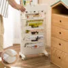 Removable shelves with 3 drawers for storage  drawers Narrow Space Plastic Storage Rack Household